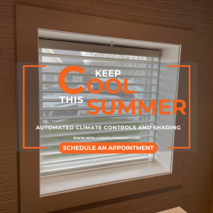 summer smart home technology with automated shades